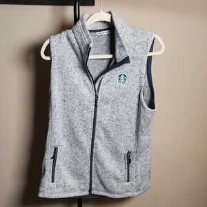 Starbucks Gray Knit Sweater with Green Logo